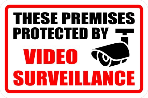 camera signpremises protected  surveillance camera sign  sign