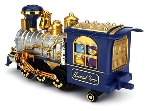 classical locomotive battery operated bump   toy train  smoking action real train horn