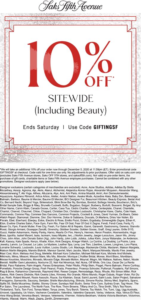 Saks Fifth Avenue Promo Code 2024 Fanya Jemimah