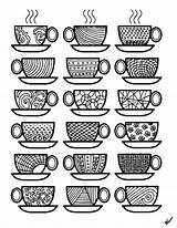 Coffee Coloring Pages Cups Printable Adult Popsugar Adults Colouring Sheets Theme Will Color Para Printables Stress Colorear Kid Make Smart sketch template