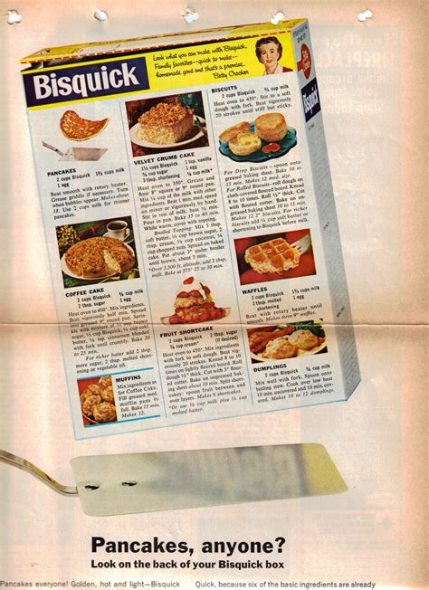 8 Bisquick Box Recipes Vintage Recipe Clipping