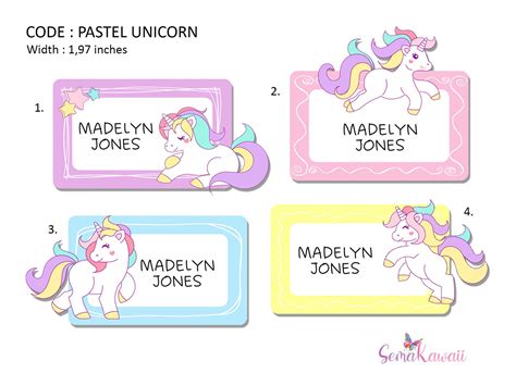 printable unicorn labels