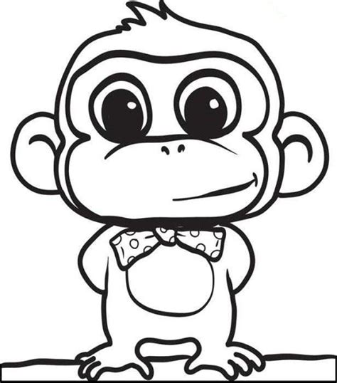 cute baby monkey coloring pages printables coloring home