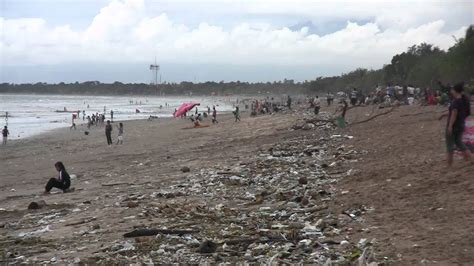 trash  kuta beach bali indonesia april   youtube