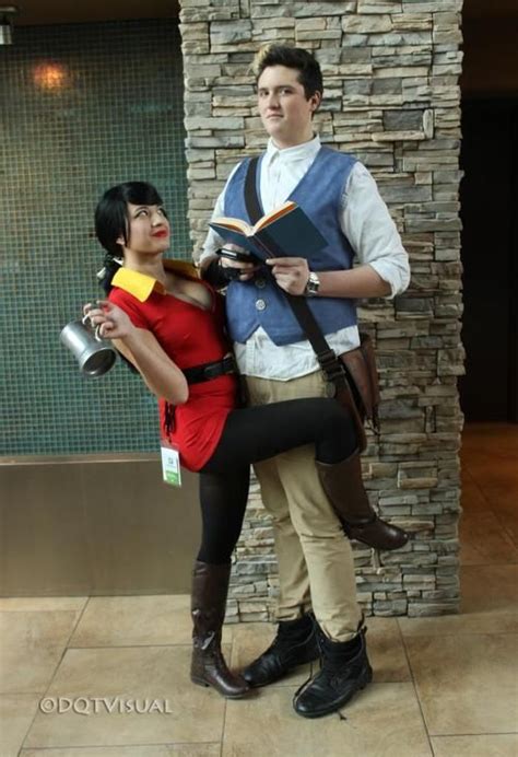 genderbend belle and gaston awesome cosplay costumes disney