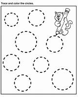 Tracing Preschool Worksheets Circles Pages Coloring Kids sketch template