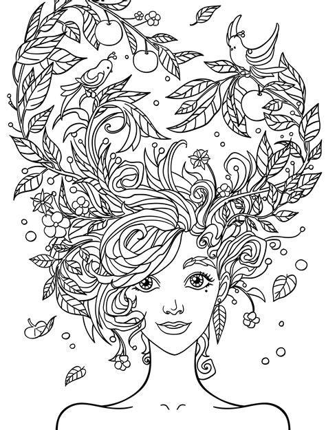 ideas  pretty girl coloring pages  print home inspiration