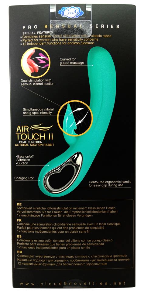 air touch ii teal dual function clitoral suction vibrator