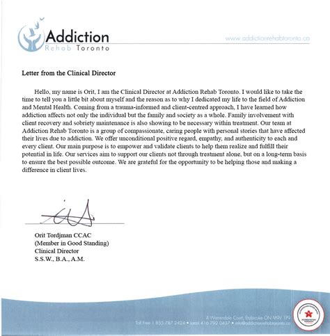 letter  clinical director