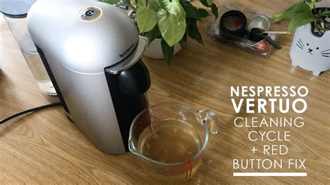 nespresso vertuo running  cleaning cycle red flashing button fix