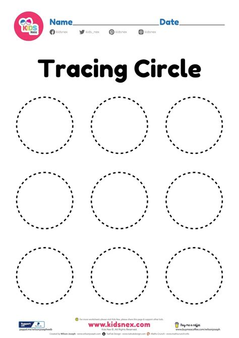 circle shape worksheet  printable   preschool
