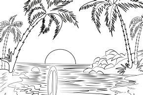 sea beach  waves coloring page  coloring pages