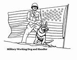 Coloring Pages Dog Military Marine Corps Army Color Soldier Handler Working Getcolorings Unique Printable Template Cartoon sketch template