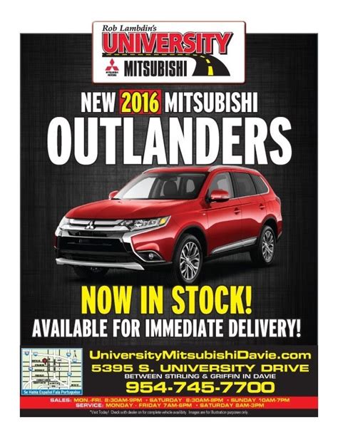 newspaper ad university mitsubishi