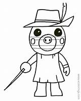 Piggy Roblox Zizzy Xcolorings 720px Coloringhome Resolution 900px sketch template
