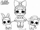 Lol Coloring Pages Dolls Pet Two Printable Color Friends Print Kids sketch template