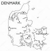 Denmark Map Vector Contour Stock Illustration Preview Depositphotos sketch template