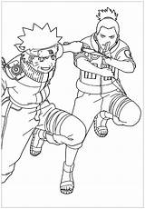 Naruto Coloring Pages Cute Anime Color Kids Children sketch template