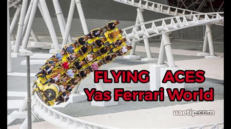 flying aces roller coaster  ferrari world abu dhabi youtube
