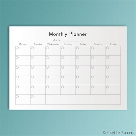 blank undated calendar template calendar printable   printable undated calendar