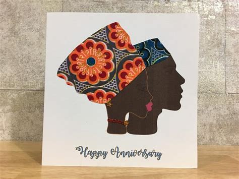 African Couple Card Wedding Card Anniversary Card