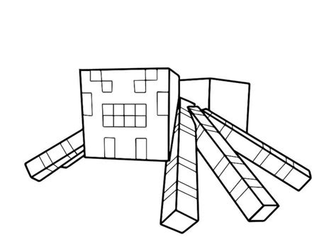 spider  minecraft coloring page  print  color