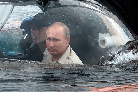 Vladimir Putin Descends Into Briny Deep On Manly Submarine Ride The