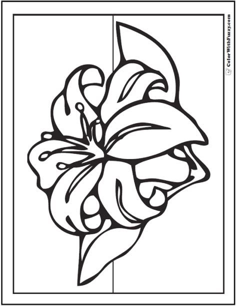 lily coloring pages customize   printables