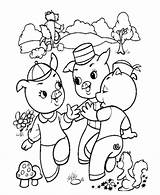 Pigs Coloring Three Wolf Sheets Little Pages Print Activity Happy Printable sketch template