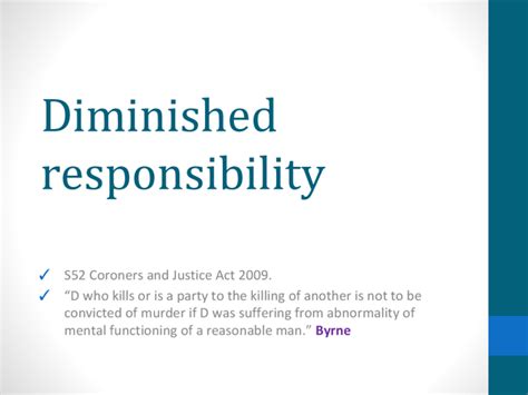 diminished responsibility presentation in a level and ib law