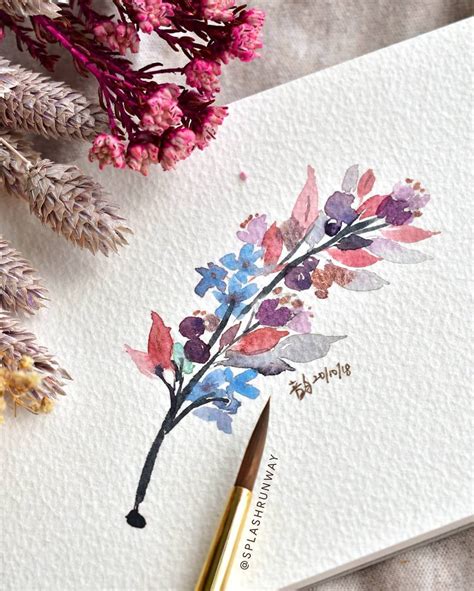watercolor lettering watercolour painting watercolor flowers