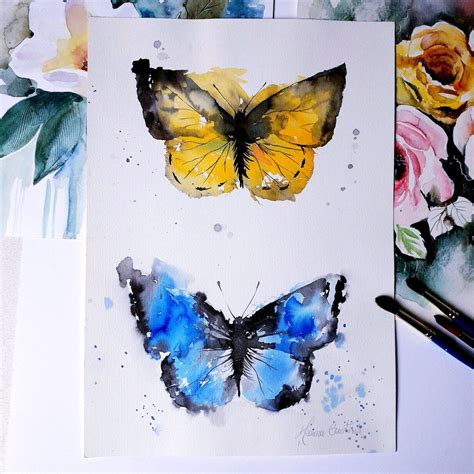 arte em aquarela borboleta elo produtos especiais