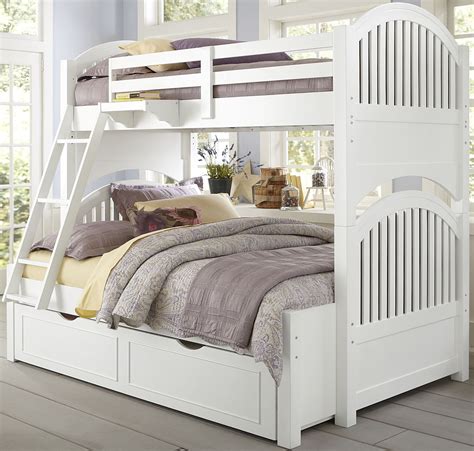 Lake House White Adrian Twin Over Full Bunk Bed With Trundle From Ne