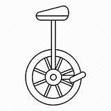 Unicycle Outline Template Coloring Pages sketch template