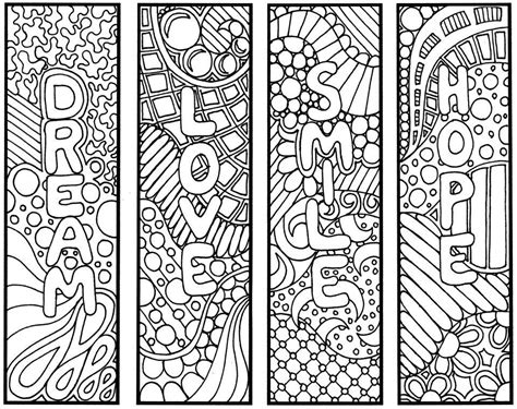 coloring bookmarks  printable bookmarks coloring pages