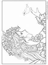 Coloring Pages Fantasy Fairy Mcfaddell Phee Save Print Mermaid Hit Enjoy Computer Then Right  Only Click sketch template