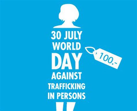 the 2020 world day against trafficking in persons is being celebrated