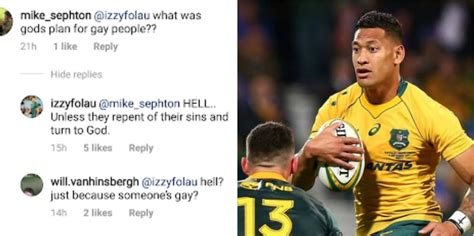 Israel Folau Says All Gays Are Going To Hell On Instagram Ruck