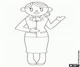 Stewardess Coloring Instructions sketch template
