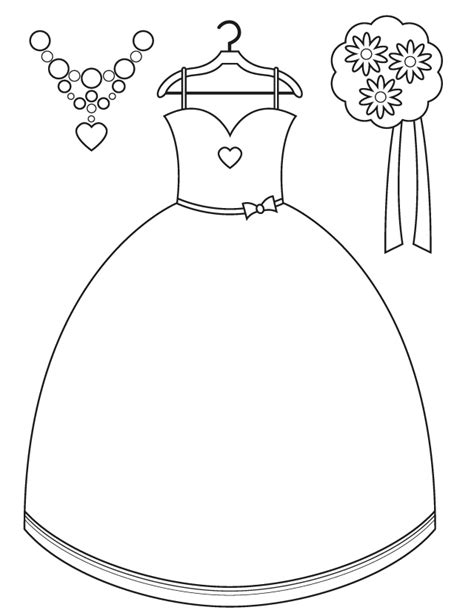 wedding dresses coloring pages coloring home