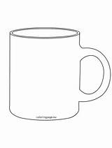 Mug Template Coffee Cup Printable Templates Coloring Drawing Hot Mugs Chocolate Color Coloringpage Eu Applique Pages Clipart Cups Colouring Tea sketch template