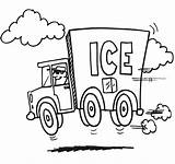 Truck Coloring Ice Cream Popular sketch template