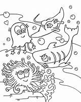 Ocean Coloring Pages Ausmalbilder Unterwasserwelt Animal sketch template