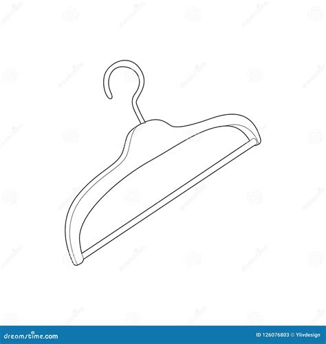 hanger icon outline style stock illustration illustration  cloth