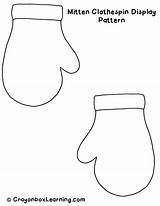 Mitten Template Pattern Mittens Printable Clipart Coloring Winter Crafts Large Outline Activity Craft Color Preschool Felt Christmas Templates Printables Snowman sketch template