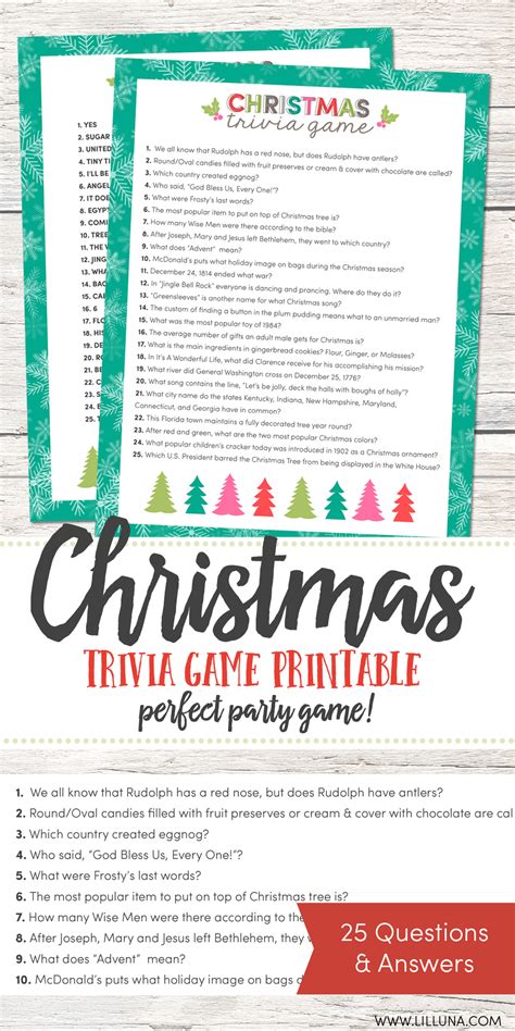 christmas trivia board  latest perfect  popular list