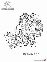 Overwatch Coloring Reinhardt Pages Printable Color Bettercoloring sketch template