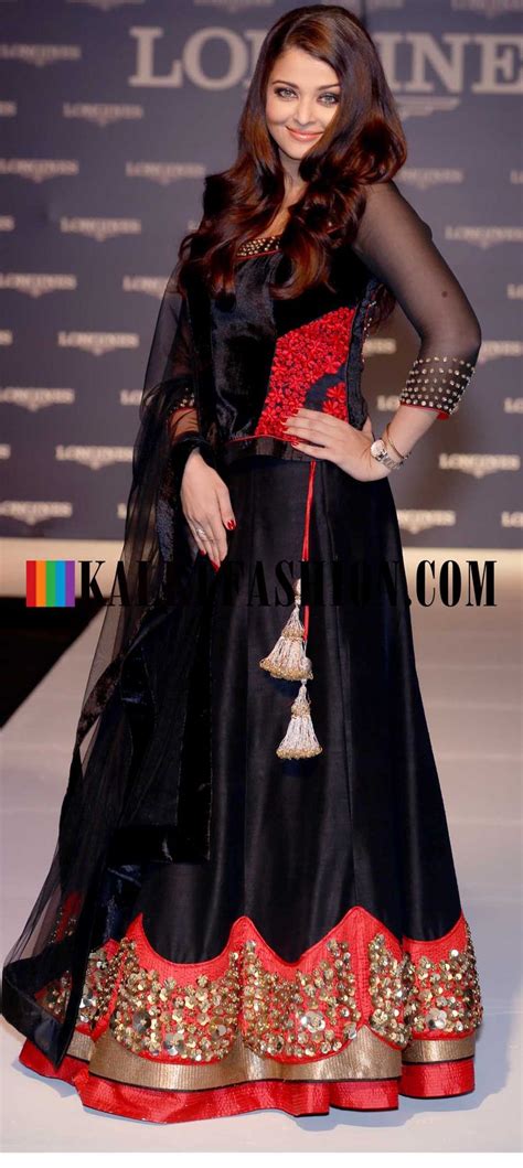 aishwariya rai in beautiful black designer lehenga veethi