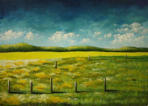 simple landscape paintings  behance