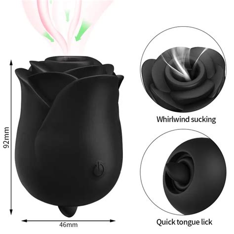 Rose Sucking Vibrator 10 Speed Vibrating Clit Sucker Nipple Blowjob
